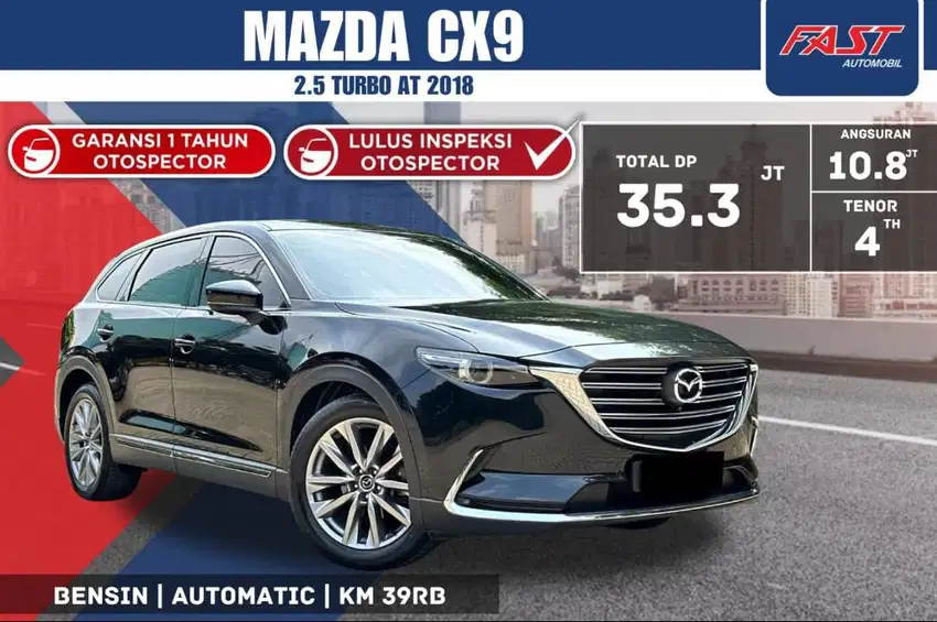 MAZDA CX9 2018 2.5 TURBO SUNROOF LOW KM.39RB & PAJAK PANJANG #F5ST