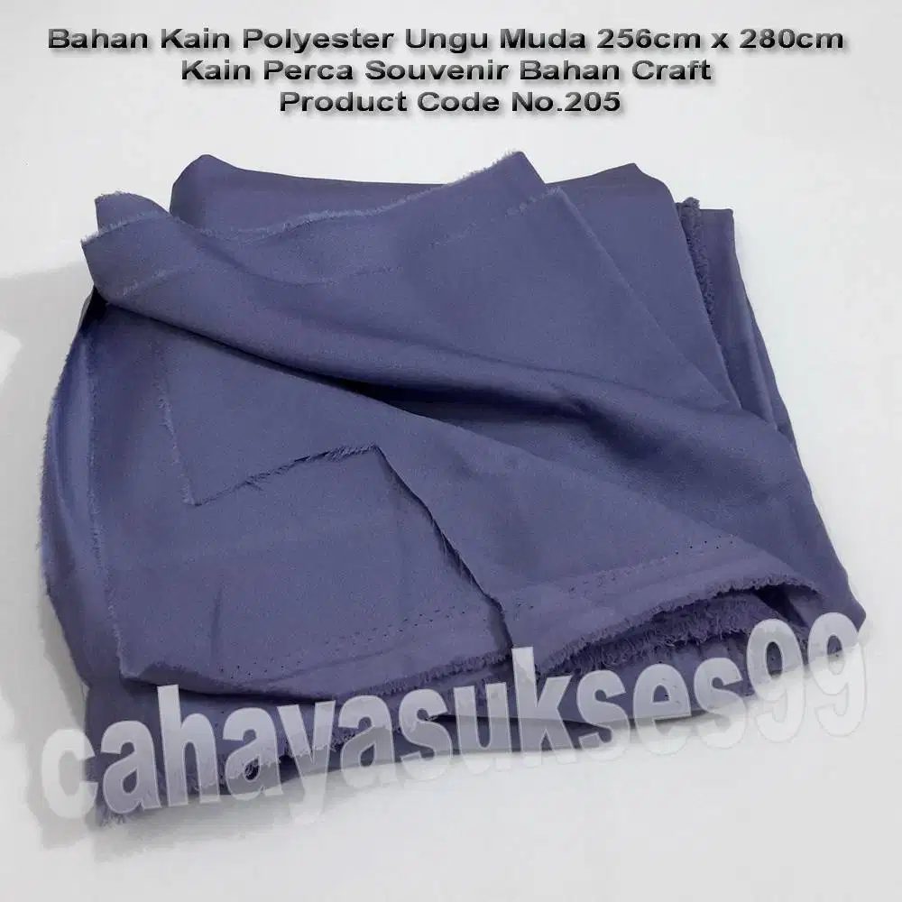 Bahan Kain Polyester Ungu Muda 250cm x 280cm Kain Perca Craft Souvenir