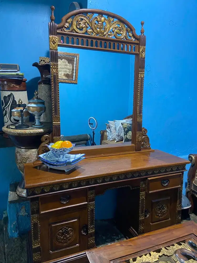 meja rias jati seken