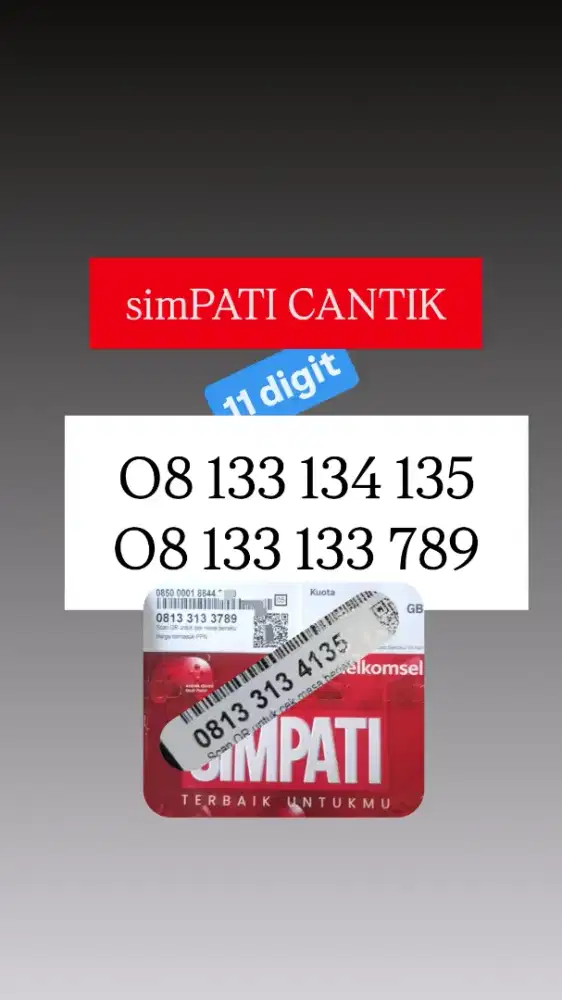 Nomor cantik manies super hokky 11 angka simpati 10 digit