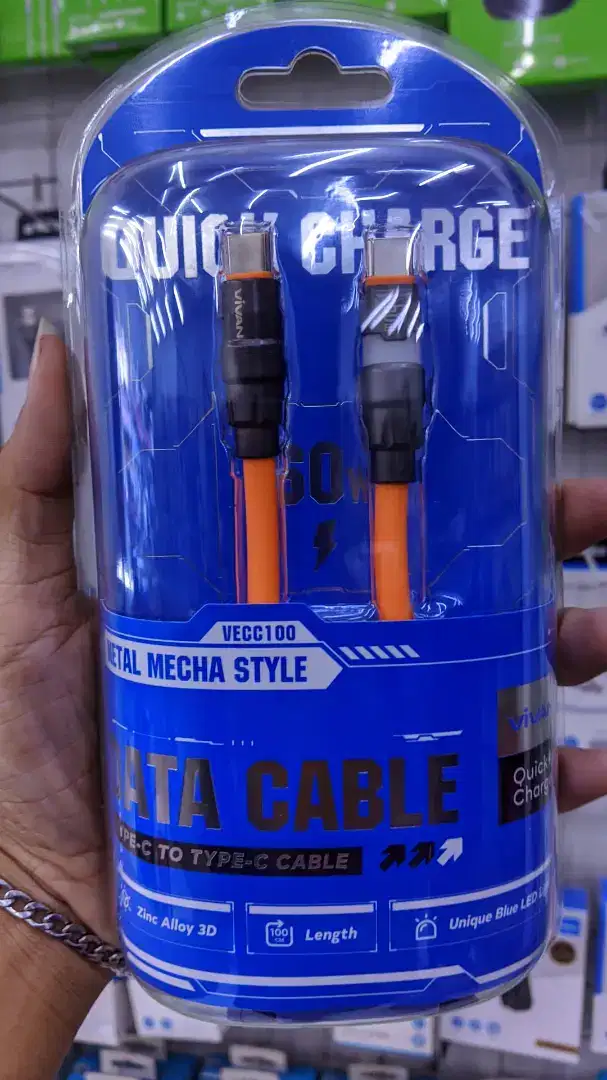 KABEL DATA TYPE-C TO TYPE-C 60W VIVAN VECC100