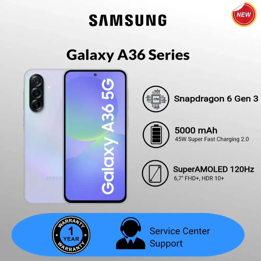 Samsung Galaxy A36 8/256GB(SEIN)+Galaxy Buds Core,Adapter 25w