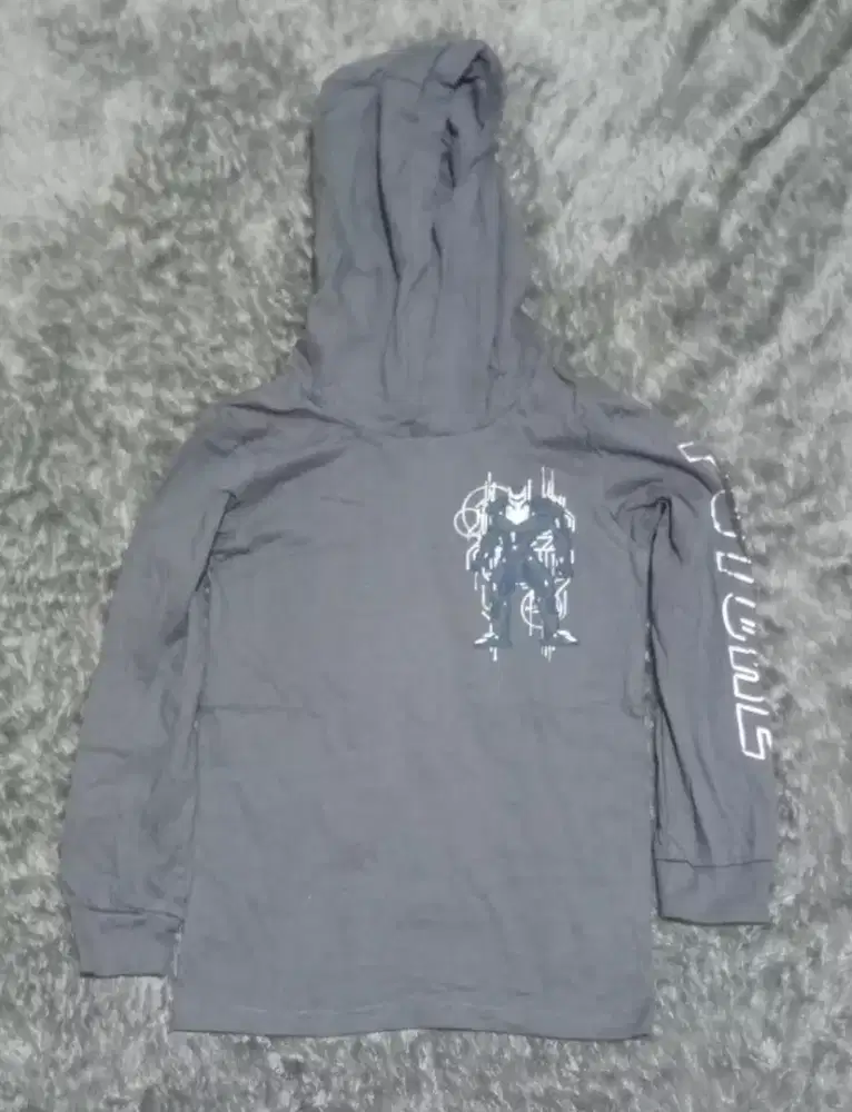 Kaos Hoodie Lengan Panjang Bahan Katun Usia 5 Tahun dan 7 Tahun