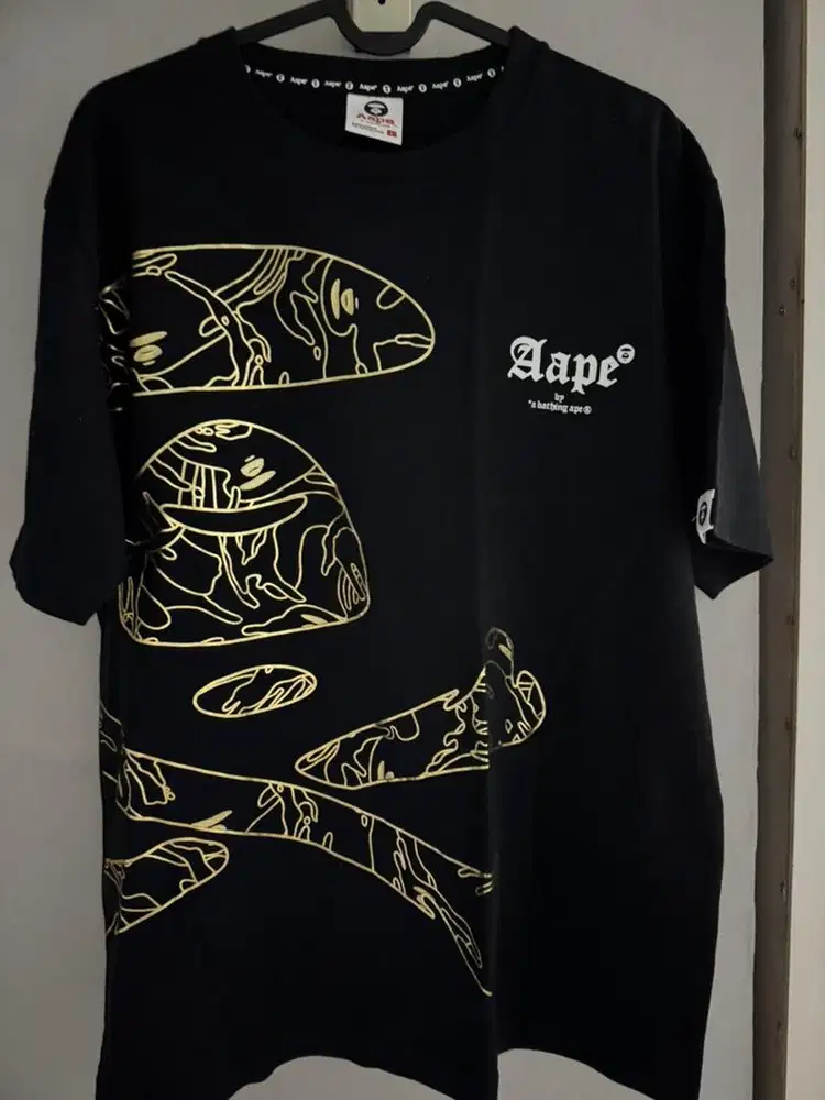 Kaos AAPE gold camo black Size L