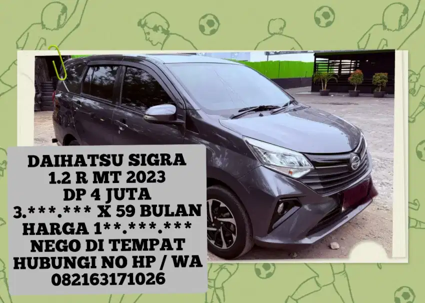 DAIHATSU SIGRA 1.2 R MT 2023 DP 4 JUTA