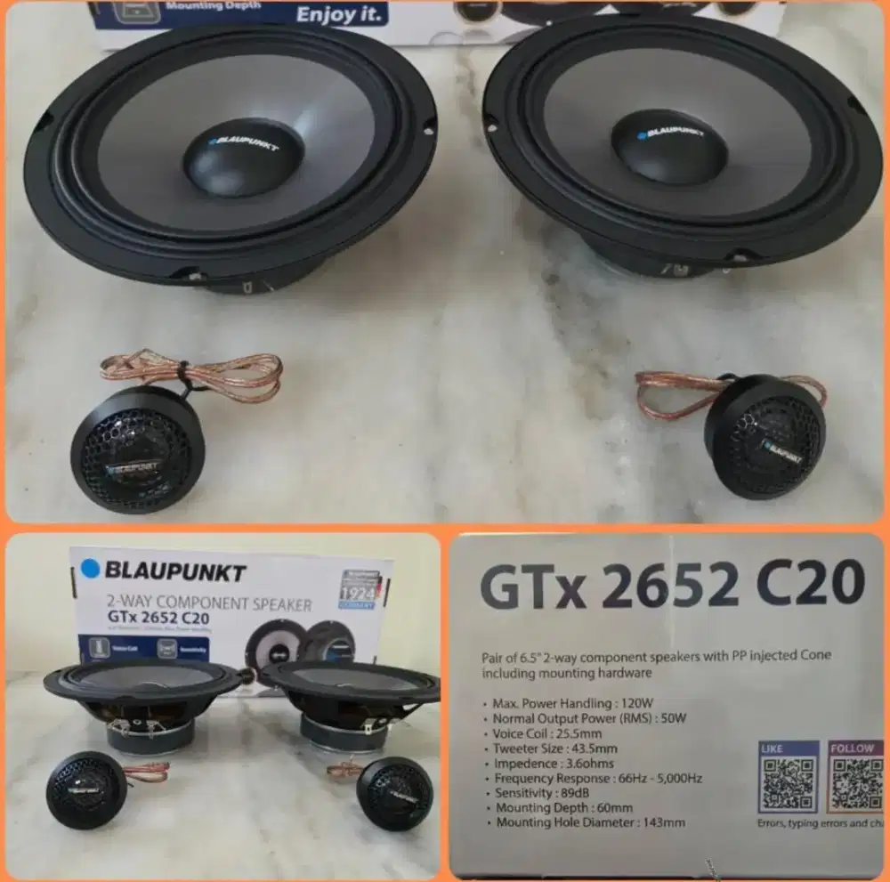Speaker split 2way Blaupunkt new