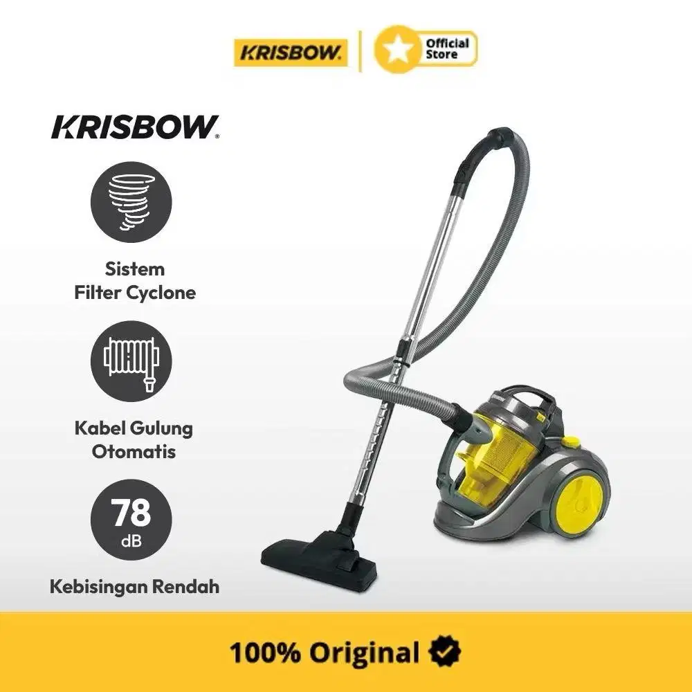 Krisbow Vacuum Penghisap Debu Kering Cyclone 2.5 Ltr