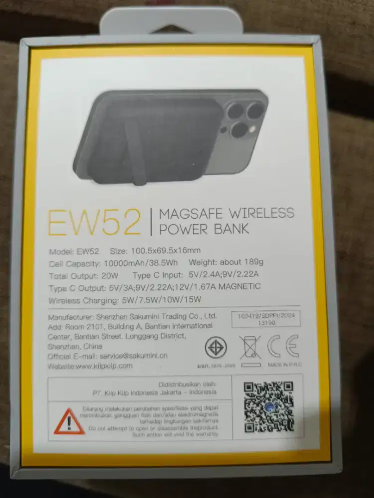 Power Bank Wireless MagSafe 10000mAh – Baru Pakai Sekali!