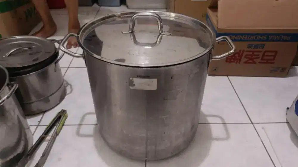 Stock Pot Panci Stainless Aneka Ukuran Bekas Resto Ex Cafe