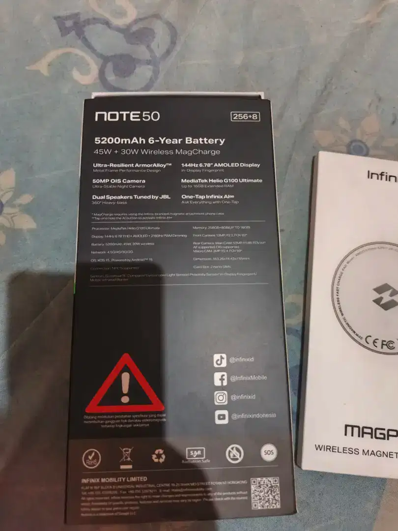 Infinix not 50 ram 8+8/128