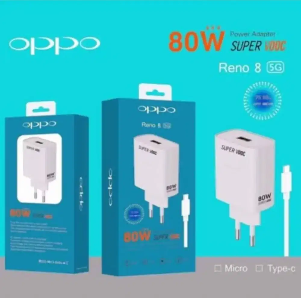 Charger Oppo 80W Super VOOC  Fast Charger