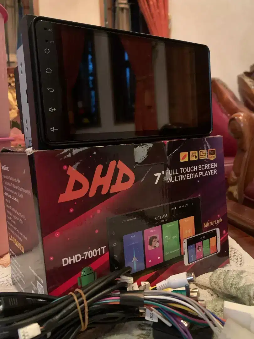 Head unit android DHD bekas rasa baru