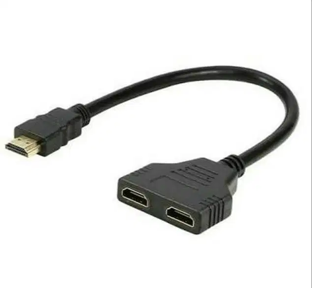 HDMI Port Male to 2 Female/1 In 2 Out Splitter Cable Adapter Converter
