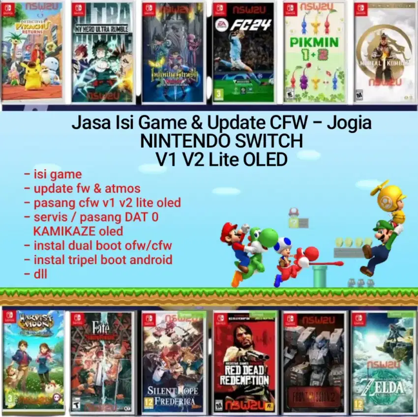 Nintendo switch v1 v2 lite oled Games