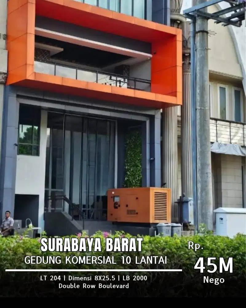 Dijual Gedung Komersial ️Lokasi Premier di Surabaya Barat