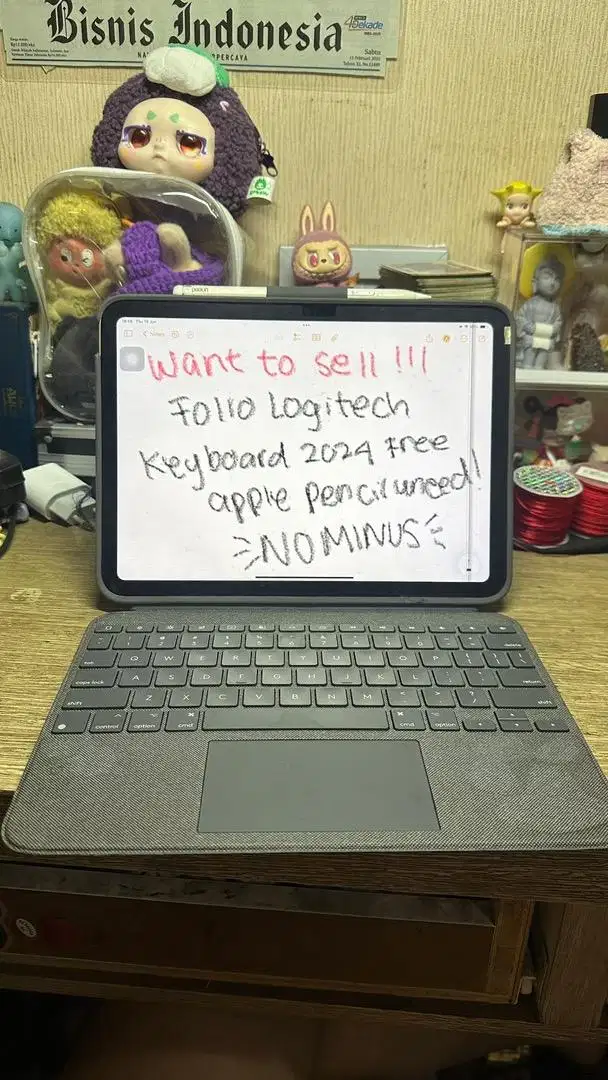 LOGITECH KEYBOARD + PENCIL + CASE