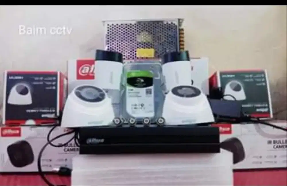 Paket CCTV 4 Camera sudah sama pasang & bisa pantau lewat HP