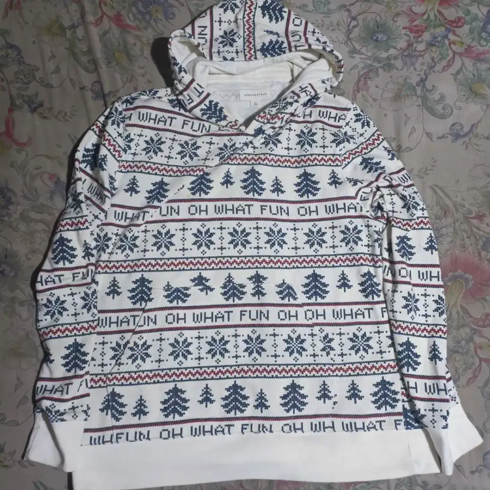 Aeropostale Pullover Hoodie Christmas Oh What Fun XL