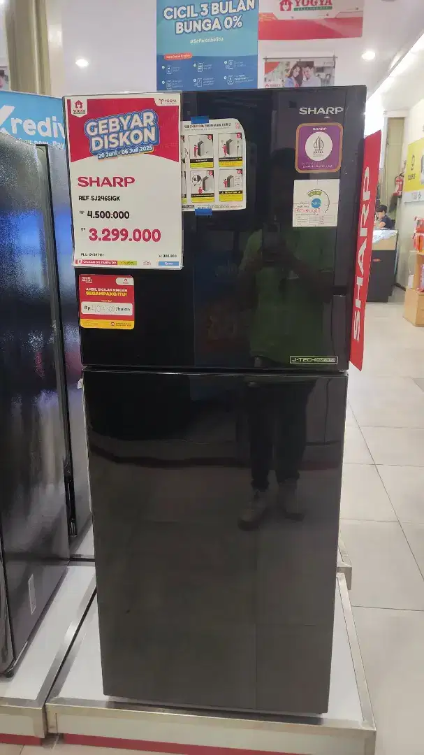 Kulkas sharp 2 pintu SJ246SIGK