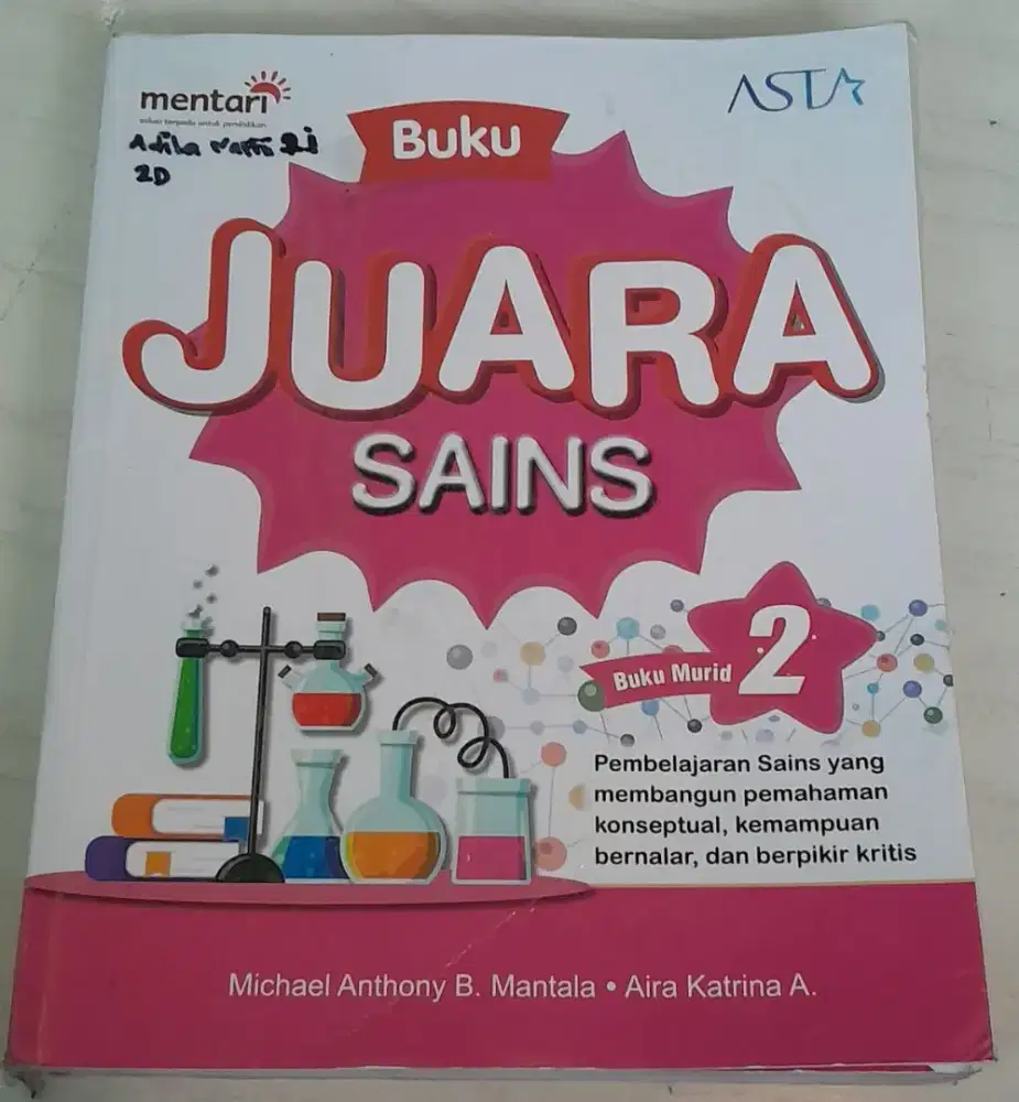 Buku sains juara,kelas 2,mentari