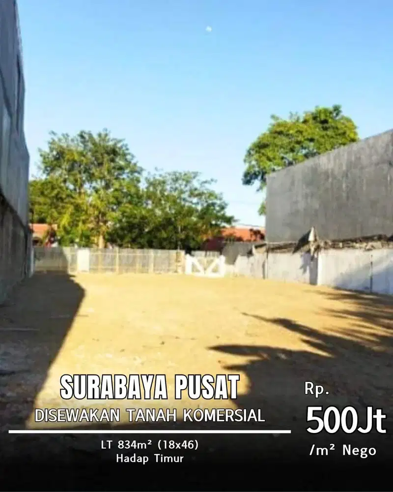 Dijual Kavling Siap bangun Jl.Imam Bonjol Surabaya Pusat