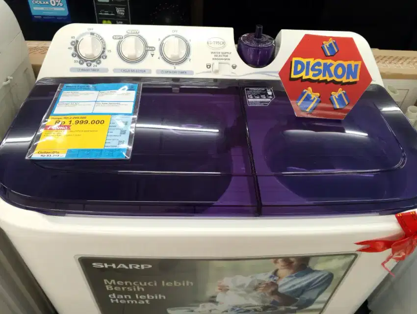 Mesin Cuci SHARP 9 KG 255 Watt