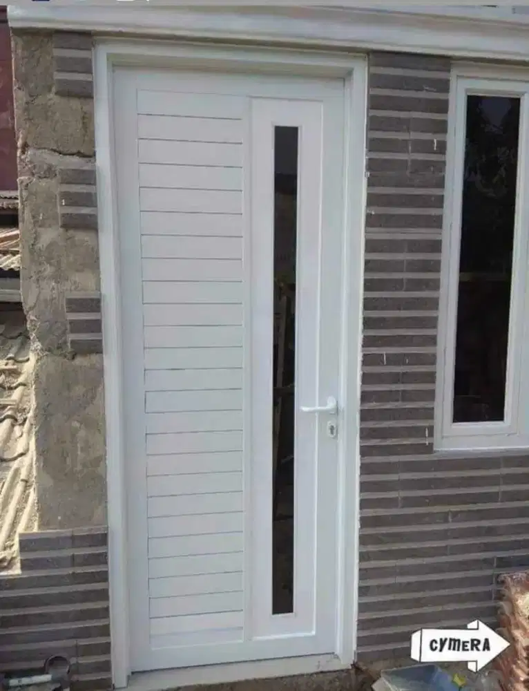 Jual kusen pintu satu dan pintu dua dari bahan aluminium dan kayu