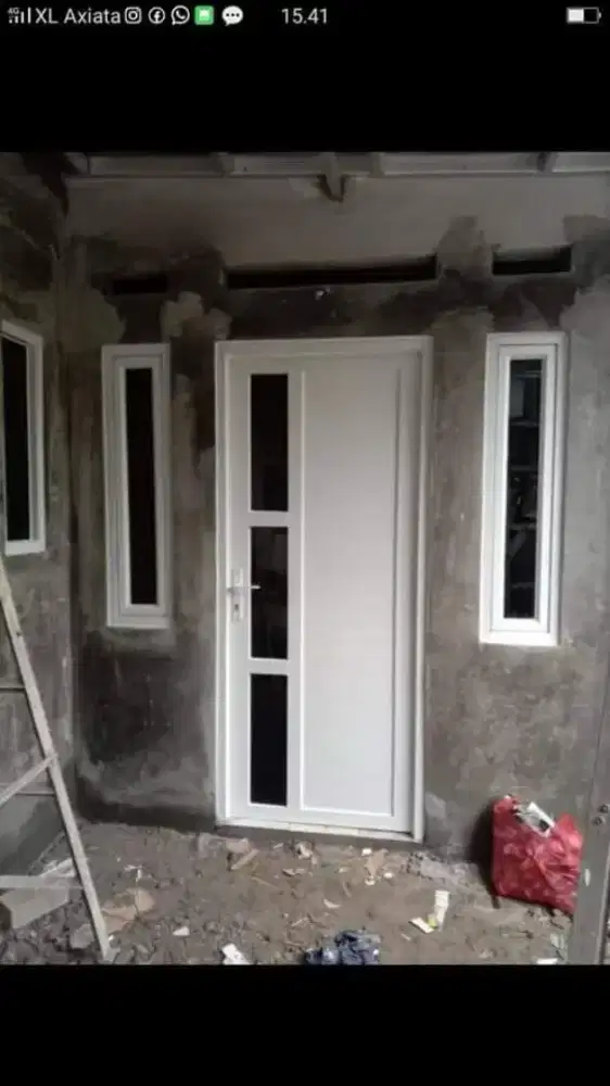 Jual kusen pintu satu dan pintu dua dari bahan aluminium dan kayu