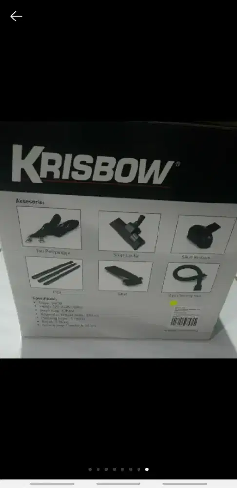 KRISBOW DRY VACUUM CLEANER TURBO BLACK