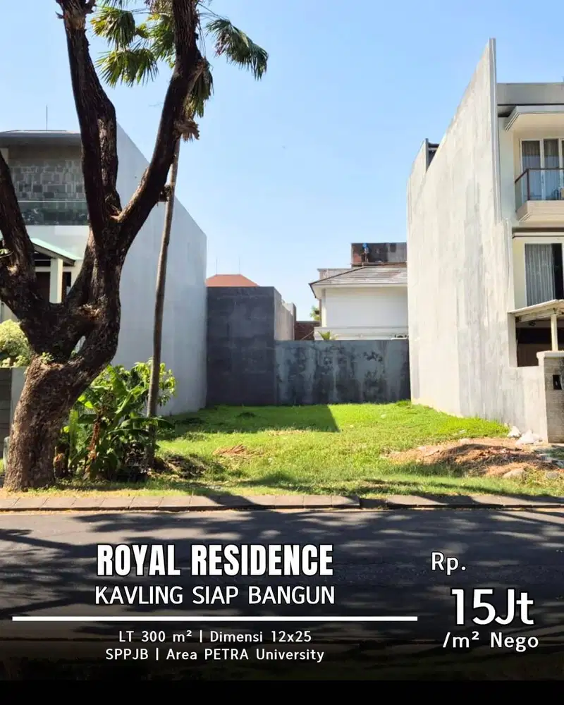 Dijual Kavling Siap Bangun Raya Royal Residence Wiyung Surabaya Barat