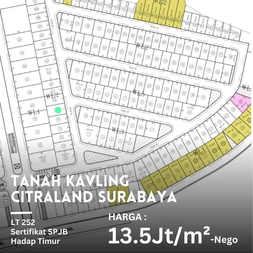 Dijual Tanah Kavling WoodLand Citraland Surabaya Barat
