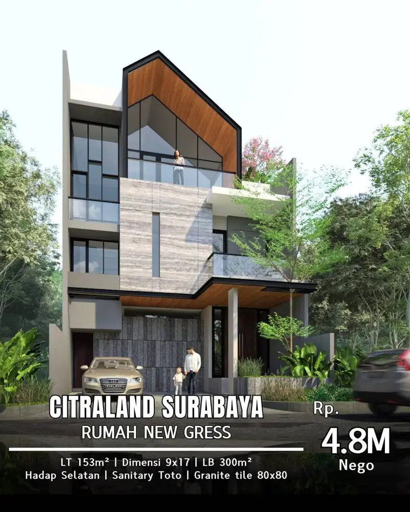 Dijual Rumah  Woodland Minimalis Surabaya Barat Citraland