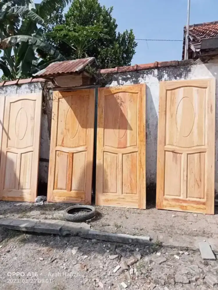 Dijual 1 set Pintu Kayu Baru Termurah Sejakarta Bonus Lobang Angin