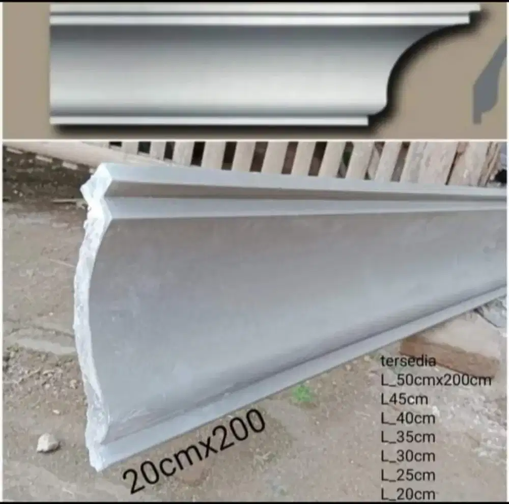 List plang beton / listplang 20 x 200 cm / listplang panjang 2 m