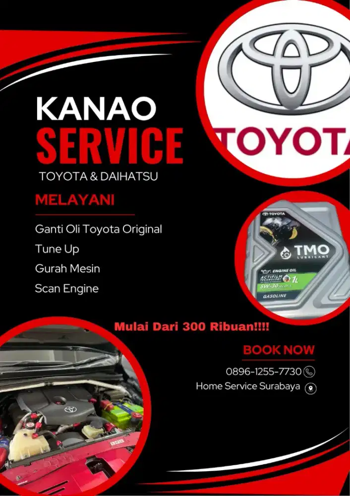 Jasa tune up dan ganti oli kendaraan toyota