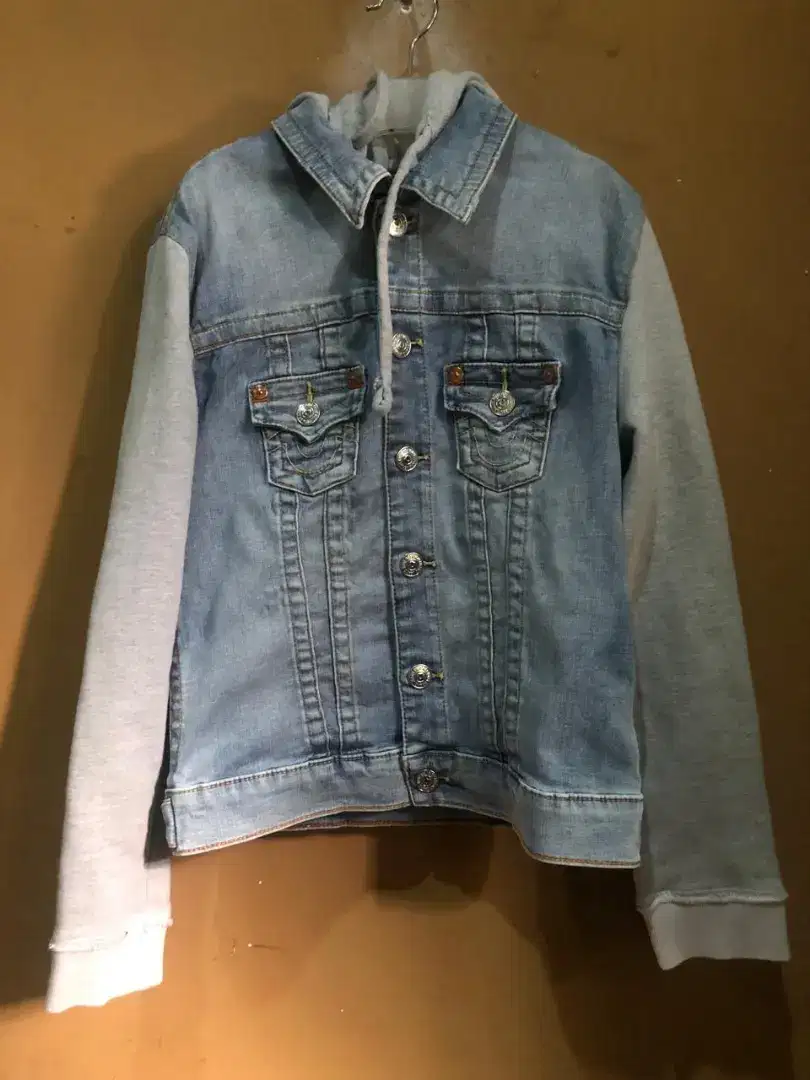 Jaket jeans hoody TRUE RELUGION section TRUCKER KAKET size XS