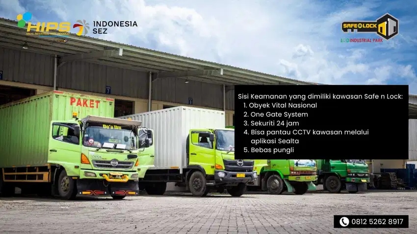 Disewakan Modern Loading Dock Luas 1488m²  - Safe n Lock - Sidoarjo