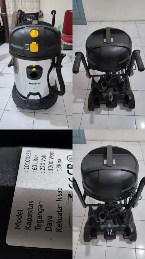 Dijual Vaccum Cleaner Wet And Dry 60L KRISBOW