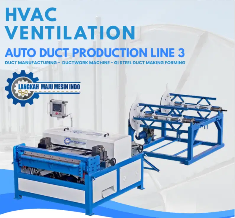 HVAC Square Ducting Line 3 Automatic Production Forming Machine