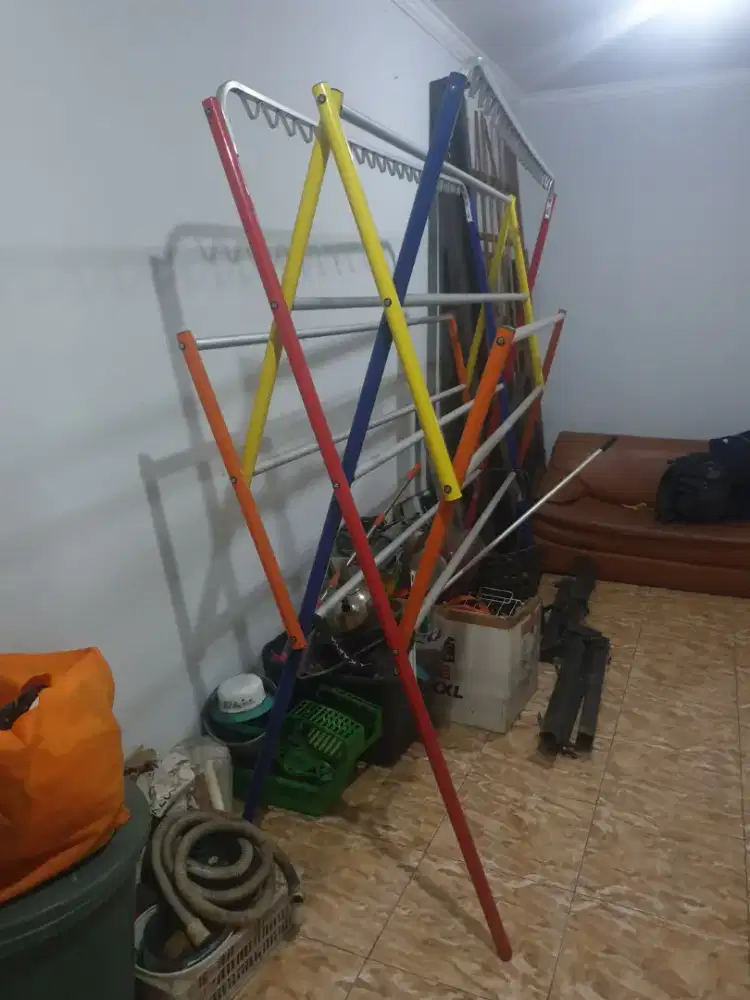 Jemuran Aluminium Jumbo 200cm Binakarya Trump 200 Besi P12 Palang 12