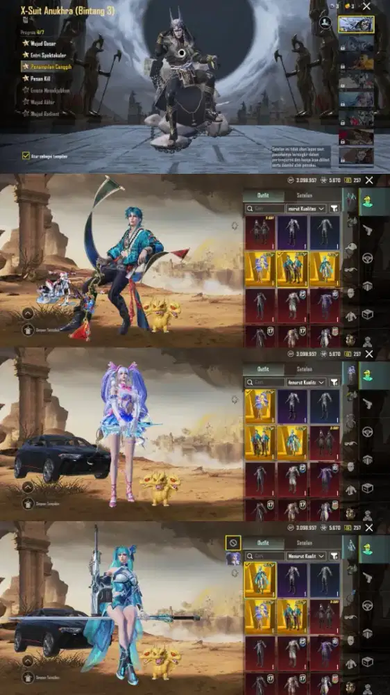 Akun PUBM setengah sultan, ada 2 xuit level 4