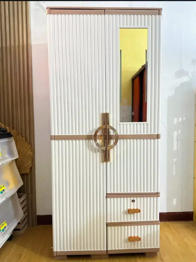 Lemari pakaian plastik 2 pintu olymplast luxury
