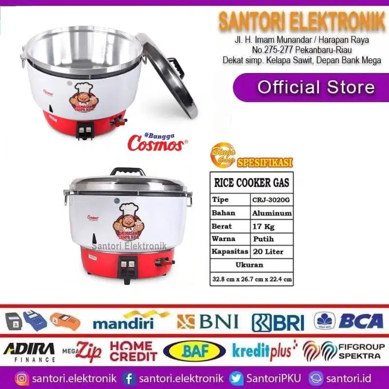 RICE COOKER GAS 20 LITER