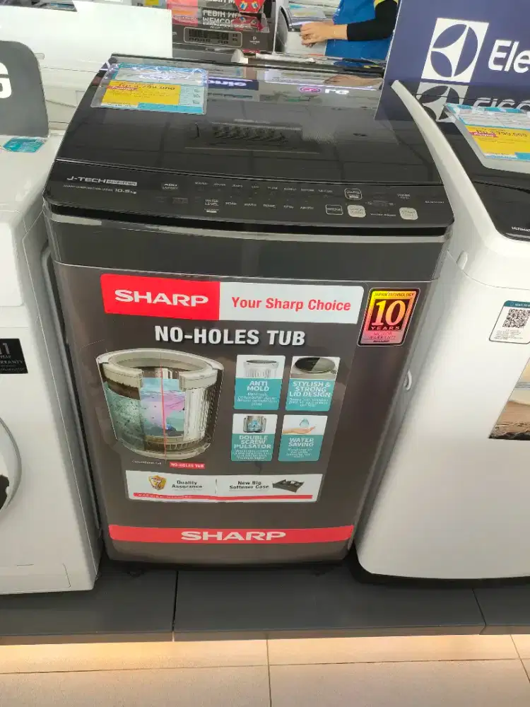 Sharp ES M1050XT 10.5KG SA Inverter Top Loading