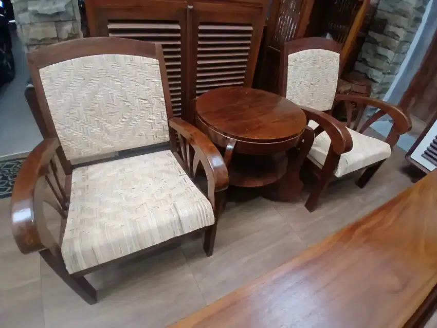 Kursi Teras sedan Rotan antik