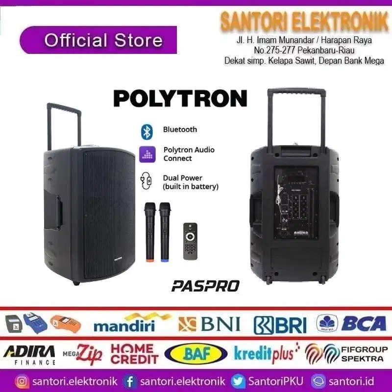 SPEAKER POLYTRON PORTABLE 15 INCI