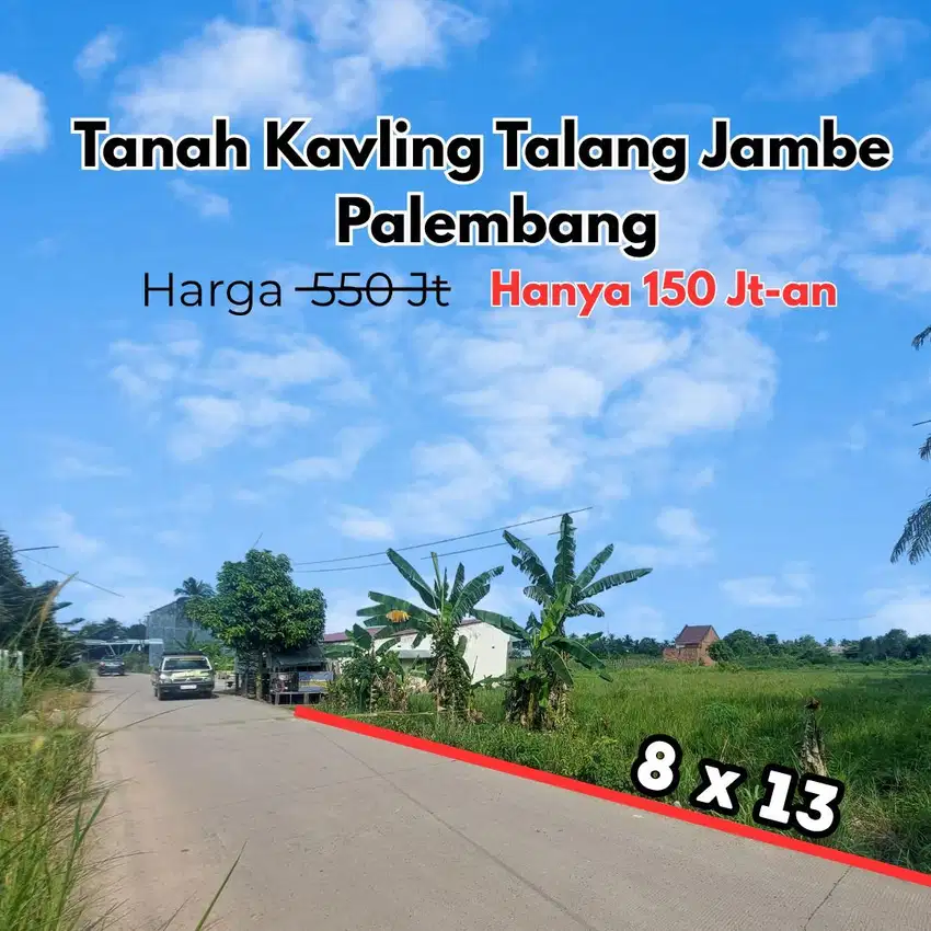 Tanah Kawasan Kota Madya dekat Bandara SMB 2 Palembang: SMB