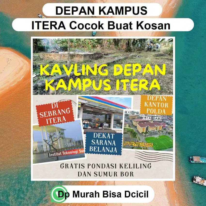 TERDEKAT KAMPUS ITERA NEMPEL ASPAL JALAN RAYA LAPAS