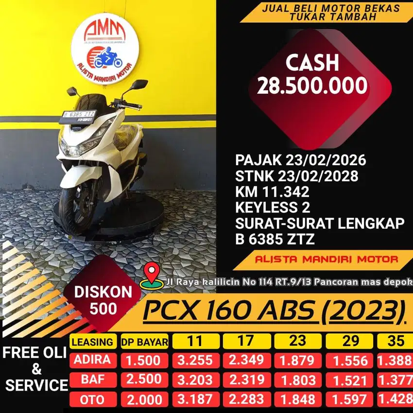 DP 1JT ALL NEW PCX 160 CBS TH 2023 PLAT DEPOK PAJAK ON