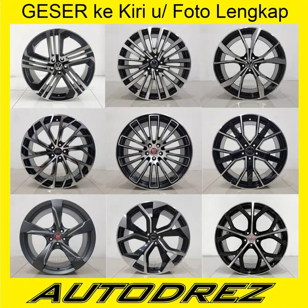 Velg VW Audi Jaguar Ring 19 20 22 R19 R20 R22 PCD 5x112 5x108 E